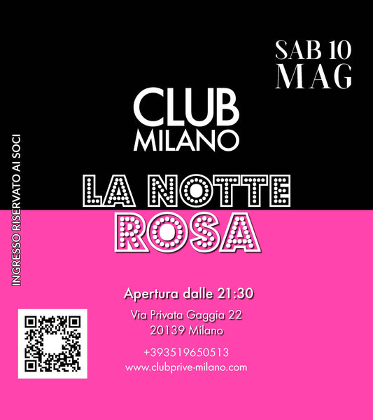 LA NOTTE ROSA - SAB 10 MAG