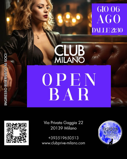 OPEN BAR - GIO 06 AGO