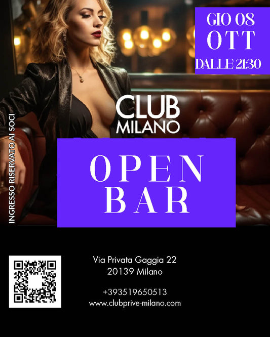 OPEN BAR - GIO 08 OTT
