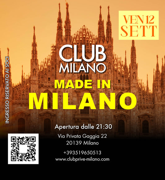 MADE IN MILANO - VEN 12 SETT