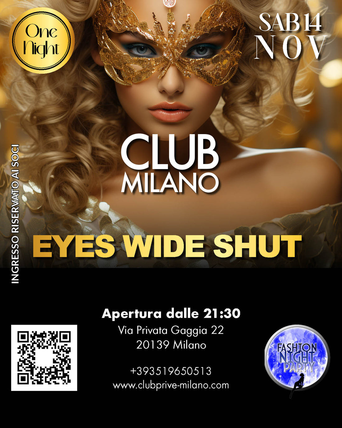 ONE NIGHT - SAB 14 NOV