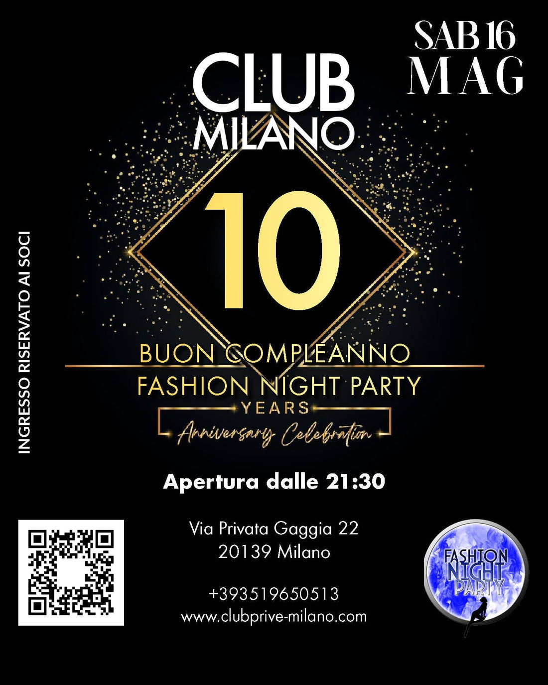 BUON COMPLEANNO FASHION NIGHT! - SAB 16 MAG