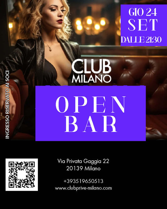 OPEN BAR - GIO 24 SET