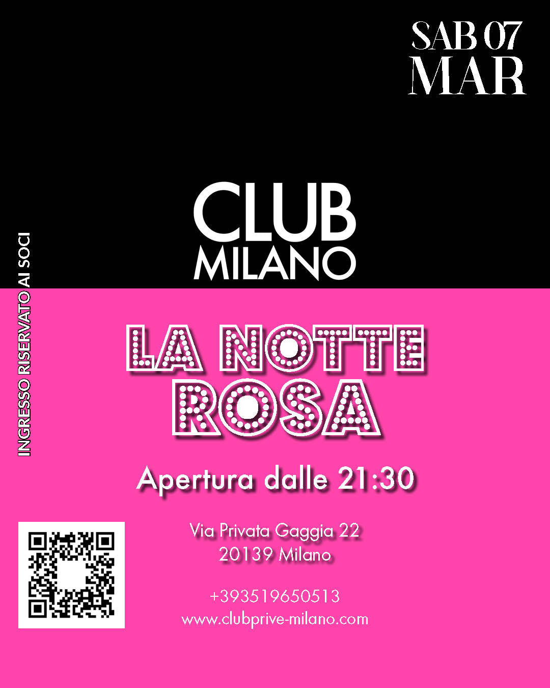 LA NOTTE ROSA - SAB 07 MAR