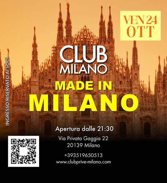 MADE IN MILANO - VEN 24 OTT
