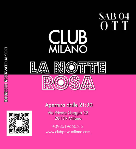 LA NOTTE ROSA - SAB 04 OTT