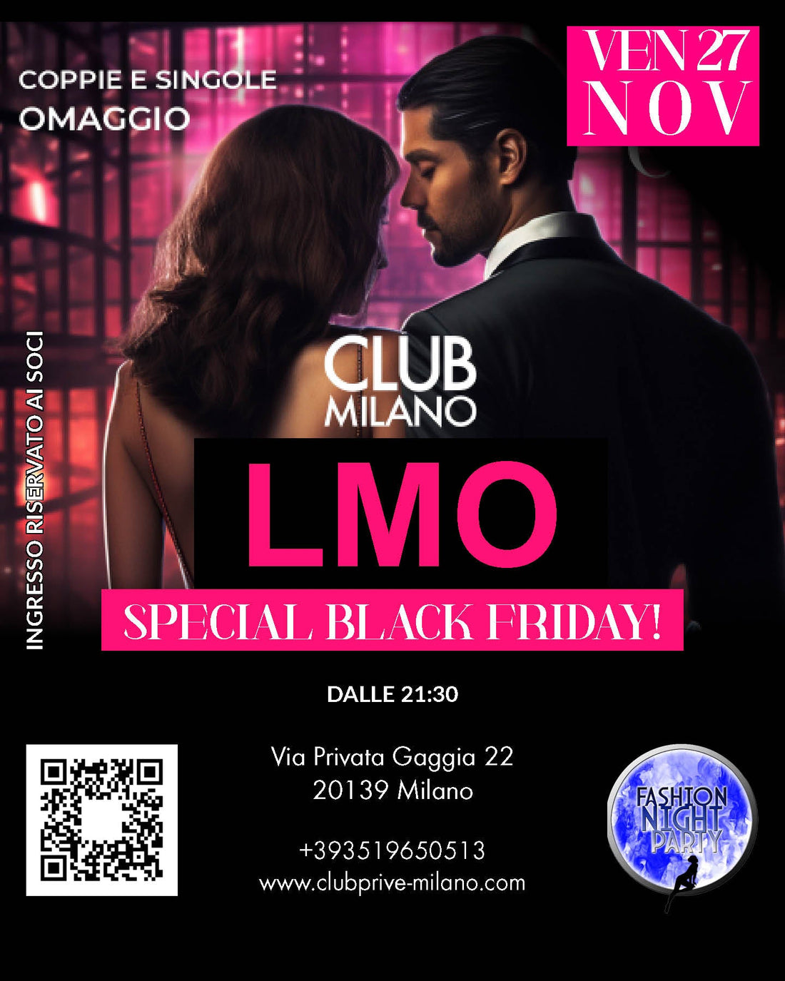 LMO - SPECIALE BLACK FRIDAY - VEN 27 NOV