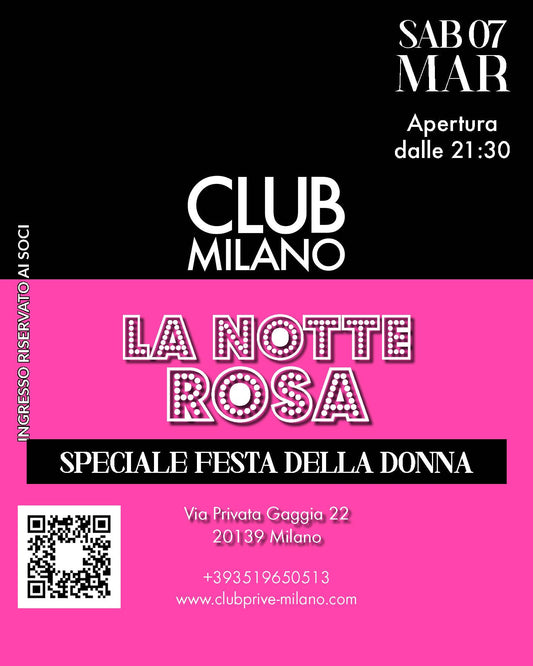 LA NOTTE ROSA - SAB 07 MAR